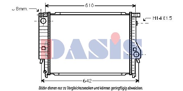 AKS DASIS Радиатор, охлаждение двигателя 050620N